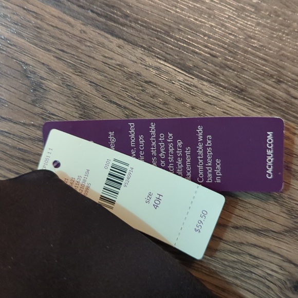 Cacique Lane Bryant 40H Black Strapless Bra - Picture 2 of 4